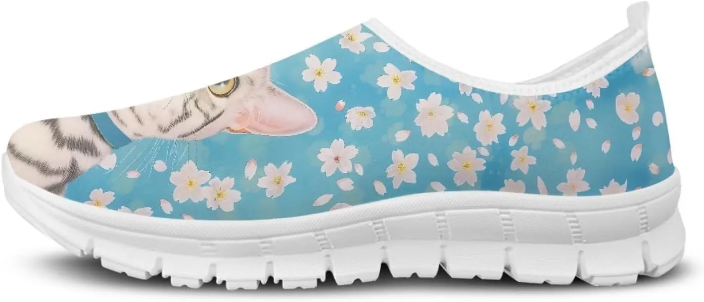 Women's Cat Business Loafers Casual Low Top Barefoot Flats Shoes Leisure Sneakers for Birthday
