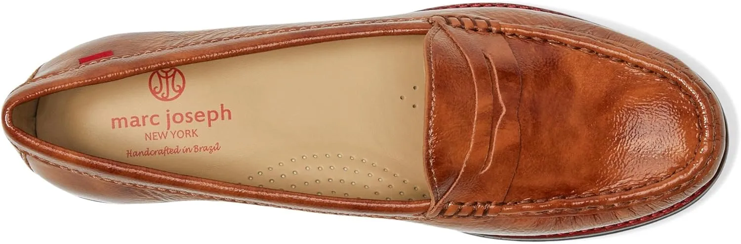 Womens Genuine Leather Comfort Slip on Penny Loafers