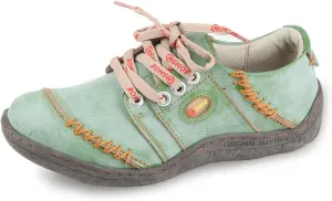 Women's Leather Hand Stitching Patchwork Shoes Lace-Up Casual Shoes