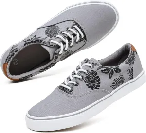 yageyan Men’s Low Top Canvas Walking Shoes Lace-up Fashion Sneakers Casual