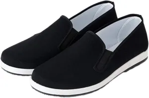YunPeng Chinese Traditional Old Beijing Shoes Unisex Martial Art Kung Fu Tai Chi Rubber Sole Shoes Black