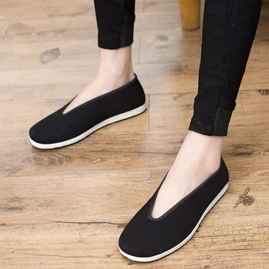 YunPeng Chinese Traditional Old Beijing Shoes Unisex Martial Art Kung Fu Tai Chi Rubber Sole Shoes