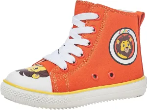 ZuZoo Kids Shoes Animal-Themed, High-Top Canvas Shoe
