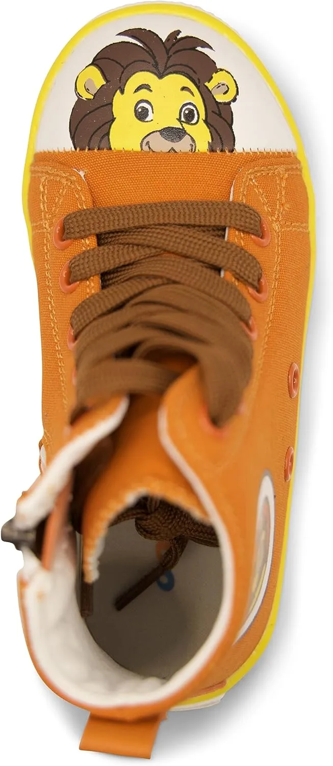 ZuZoo Kids Shoes Animal-Themed, High-Top Canvas Shoe
